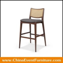 wholesale wooden wicker kitchen counter stools for bars