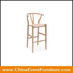 wholesale wooden wishbone bar stool 65cm for parties