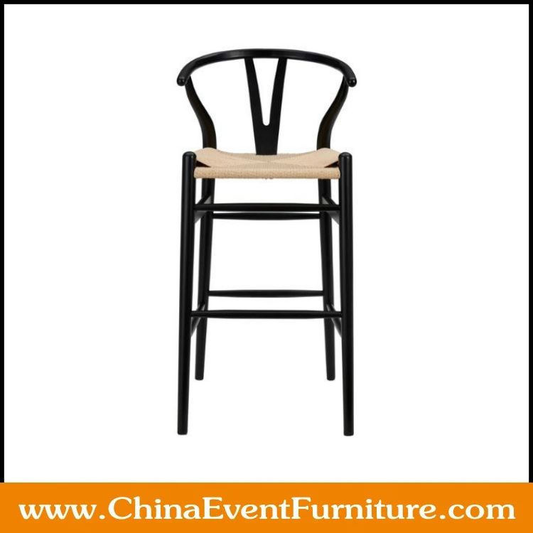 wishbone bar stool chair wholesale black wooden wishbone bar stool chair for events