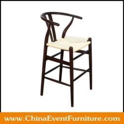 wholesale cane seat wooden wishbone counter stool for weddings