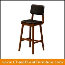wholesale leather upholstered wooden breakfast bar stools for hotels